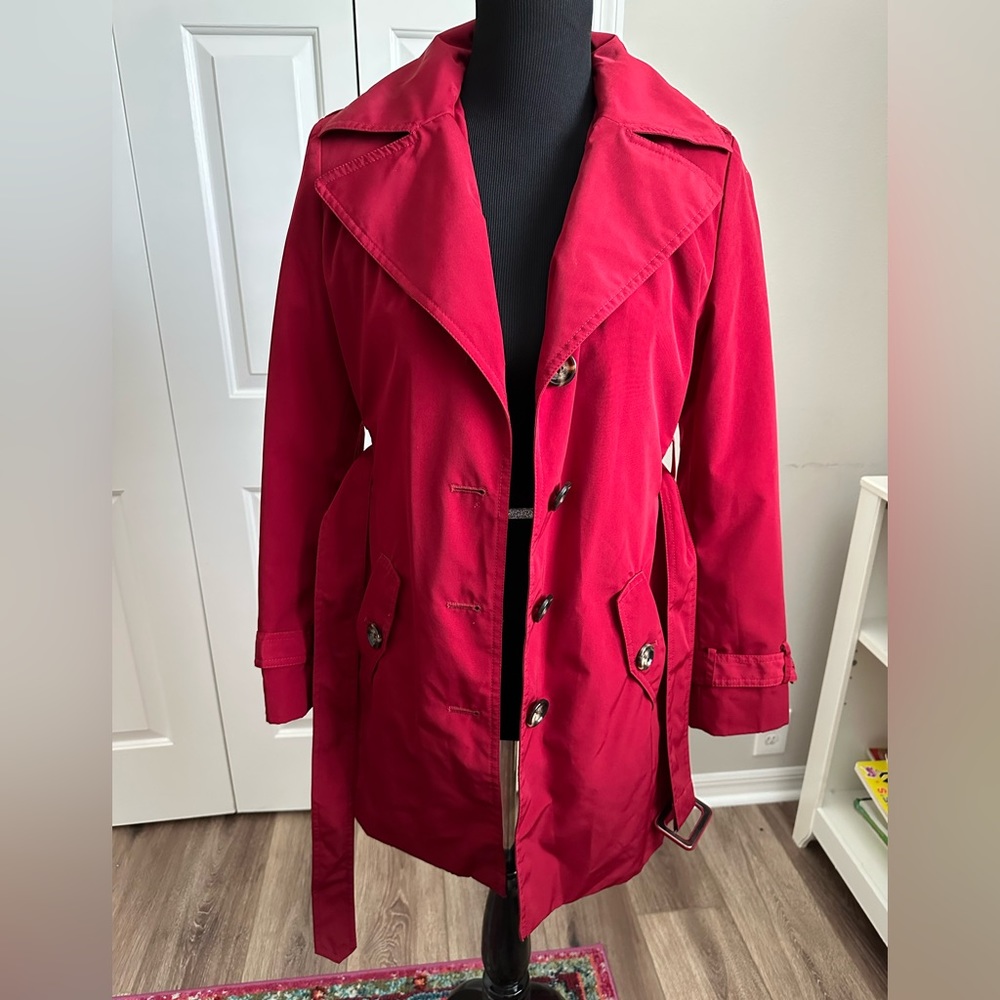 Calvin Klein Red Trench Coat